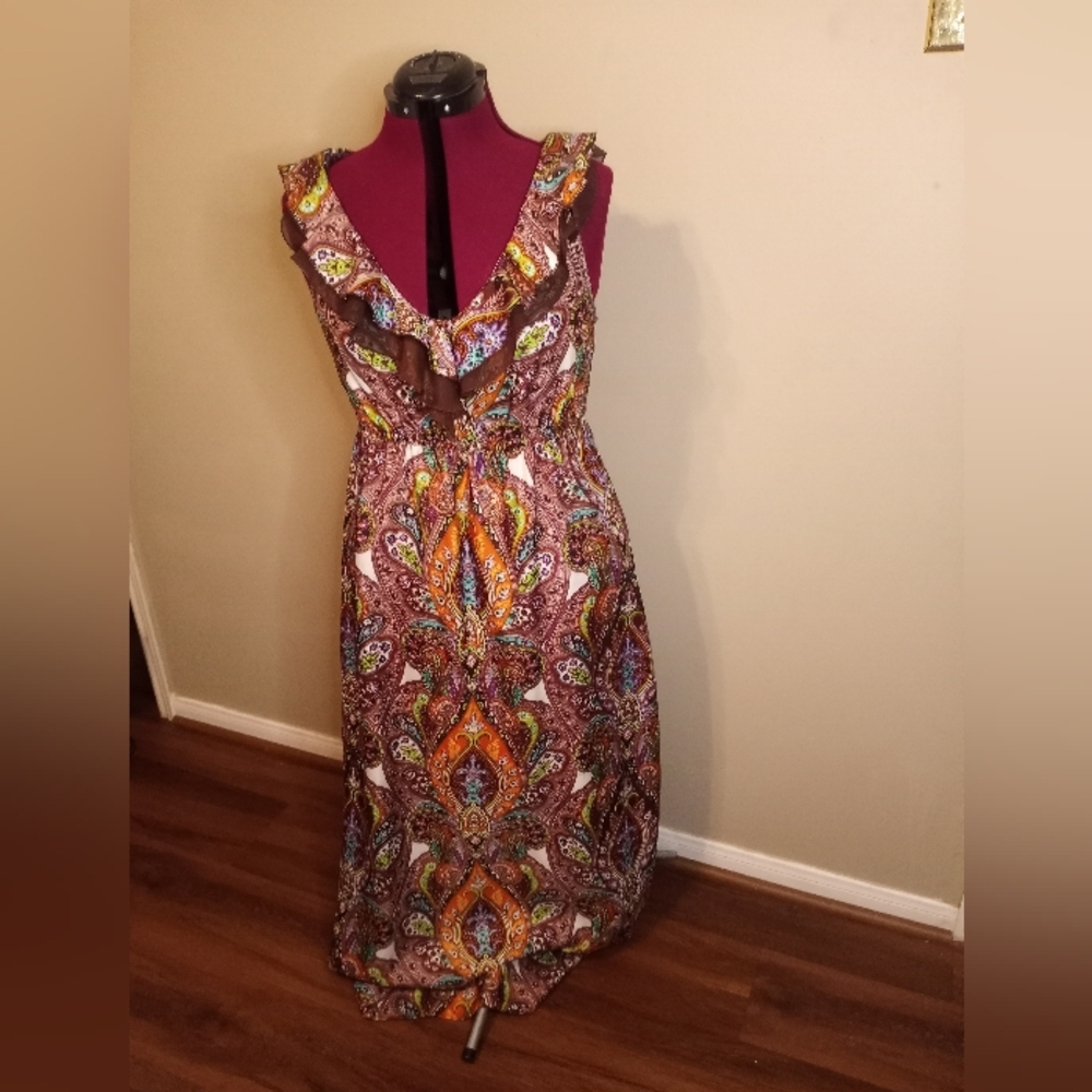 eci new york  paisley sundress size 8